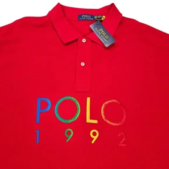 NWT Polo Ralph Lauren Polo Shirt Mens 3XLT Red Casual Preppy Spell
